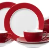 Flirt Kaffeeservice Doppio 18-teilig Mit Rotem Rand, Porzellan
