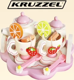 Kinder Teeservice Set Holz Zubehör Für Die Kinderküche, 16-tlg. Ab 3 Jahre Rollenspiele Für Mädchen Und Jungs 9418 -Küchenkochgeschirr Geschäft 6a921fa321209b0c5095515f9a1cf0a5