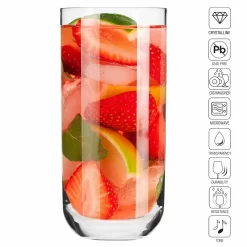 KROSNO Longdrinkgläser Wassergläser Trinkgläser | Set Von 6 | 360 ML | Glamour Kollektion | Perfekt Für Zuhause, Restaurants Und Partys | Spülmaschinenfest -Küchenkochgeschirr Geschäft 6ce55bf05caa98ddb0b4ef8d27c2f631