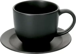 18-tlg. Kaffee-Service Lampart Nero 6 Personen I Tasse + Untertasse + Teller -Küchenkochgeschirr Geschäft 6e7642ec24e490afca22bdcb159badcd