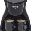 Bestron Duo-Kaffeemaschine Inkl. 2 Tassen, Für Gemahlenen Filterkaffee, 450 Watt, Schwarz