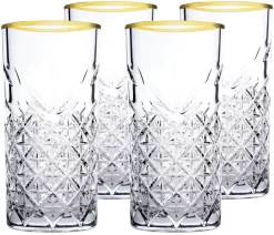 Pasabahce Timeless Golden Touch 4tlg Trinkglas Glas Tumbler 450ml 52800 -Küchenkochgeschirr Geschäft 732cbffc5ef09d0222540c4c49daff64