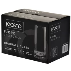 KROSNO Fjord Longdrinkgläser, 6er-Set, 350 Ml -Küchenkochgeschirr Geschäft 73370dddb53748441720fab2818732b5