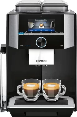 Siemens EQ.9 S700 Freistehende Espressomaschine 2,3 L - Kaffeemaschine (Freistehend, Espressomaschine, 2,3 L, Integriertes Mahlwerk, 1500 W, Schwarz, Edelstahl)