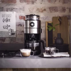 Severin KA 4811 Filterkaffeemaschine Mit Mahlwerk Für 6 Tassen Edelstahl Schwarz -Küchenkochgeschirr Geschäft 73eabf768b3d03883e00d4c9cf7a4429