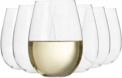 KROSNO Harmony Große Weißweingläser Ohne Stiel, 6er-Set, 500 Ml