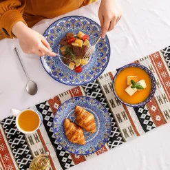 Vancasso Tafelservice Porzellan, Mandala 16 Teiliges Essgeschirr Kombiservice, Handbemaltes Geschirrset Für 4 Personen, Böhmischer Stil -Küchenkochgeschirr Geschäft 754df4060bca7c436160a9519c900fd1