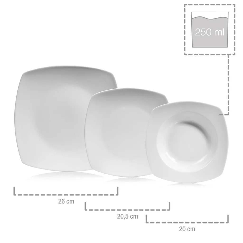 Sänger SÄNGER Porzellan Geschirrset Markant, Tafelservice 18 Teilig Für 6 Personen 5 Sänger SÄNGER Porzellan Geschirrset Markant, Tafelservice 18 Teilig Für 6 Personen – Bild 5