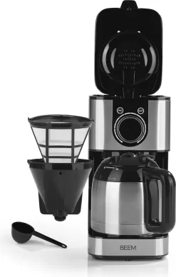 BEEM FRESH-AROMA-SWITCH Filterkaffeemaschine - Thermo Edelstahl 1 L Thermoskanne Bedienrad 24h-Timer 800 W Für 4-8 Tassen Kaffeemaschine Timer -Küchenkochgeschirr Geschäft 79dc4a11933dabb0479e0b5327052dc8