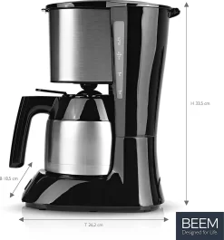 BEEM Filter Kaffeemaschine Thermo Permanentfilter 900W Filterkaffee Edelstahl -Küchenkochgeschirr Geschäft 7f9c278eaf1a83a00bf18df86a740171