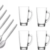 6 Kaffeegläser 300ml Mit Henkel Mit 6 Löffel Teegläser Latte Macchiato Gläser