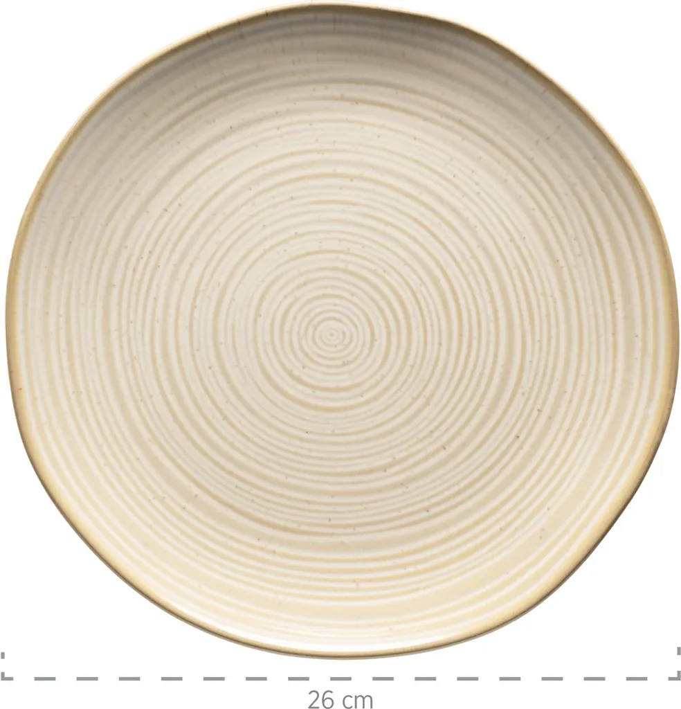 Mäser 931371 Nottingham Vintage Tafel-Service Für 4 Personen Mit Speiseteller Und Suppenteller Im Retro-Look, Steinzeug, Beige, 8-teilig (1 Set) 3 Mäser 931371 Nottingham Vintage Tafel-Service Für 4 Personen Mit Speiseteller Und Suppenteller Im Retro-Look, Steinzeug, Beige, 8-teilig (1 Set) – Bild 3