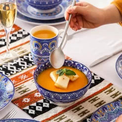 Vancasso Tafelservice Porzellan, Mandala 16 Teiliges Essgeschirr Kombiservice, Handbemaltes Geschirrset Für 4 Personen, Böhmischer Stil -Küchenkochgeschirr Geschäft 87bd3ebffc9bf0306576944893c6db28