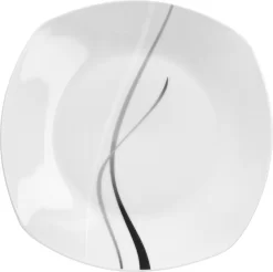 Van Well Frühstücksservice Silver Night, 12tlg 6 Personen, 6 Kaffeebecher + 6 Teller, Linien-Dekor -Küchenkochgeschirr Geschäft 881248a4f152ad0cd7c69b9c6939bbeb