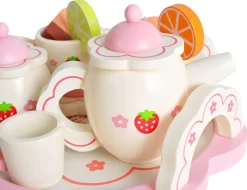 Kinder Teeservice Set Holz Zubehör Für Die Kinderküche, 16-tlg. Ab 3 Jahre Rollenspiele Für Mädchen Und Jungs 9418 -Küchenkochgeschirr Geschäft 8f0e8f59b4fe9bc3aba1126a349bece4