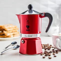 Bialetti Rainbow, Italienische Espresso-Kaffeemaschine, Aluminium, 3 Tassen, Rot 21 Bialetti Rainbow, Italienische Espresso-Kaffeemaschine, Aluminium, 3 Tassen, Rot -Küchenkochgeschirr Geschäft 8fc74856b30e9ff15ef50185bf6ee646