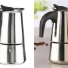 EDELSTAHL Espressokocher Espresso Maker 2 Tassen Espressokanne Kaffee