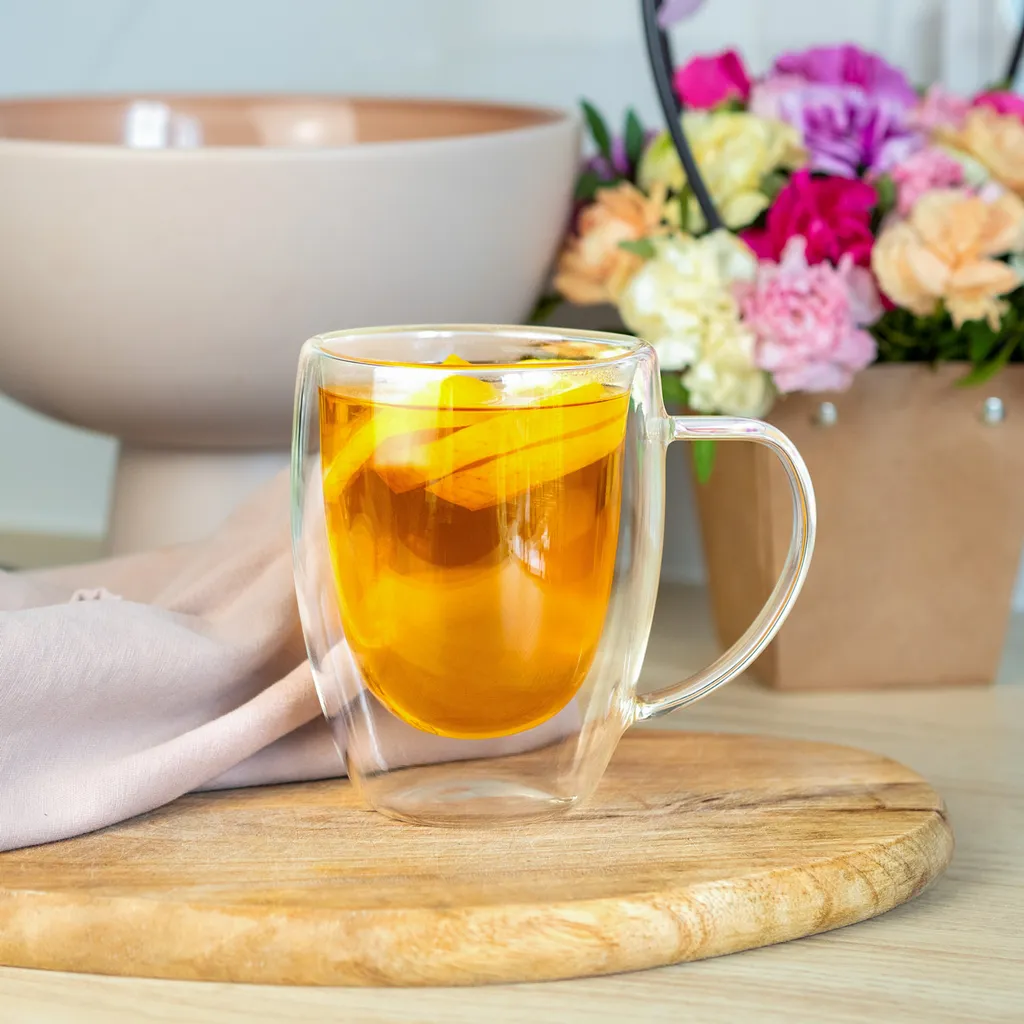 Wessper Doppelwandig Kaffeegläser Mit Henkel, 6 Stück X 350 Ml, Großes Hitzebeständiges Doppelwandglas, Thermogläser, Kaffeegläser Temperaturbeständig Mokkatassen, Teegläser, Latte Machiatto Gläser 2 Wessper Doppelwandig Kaffeegläser Mit Henkel, 6 Stück X 350 Ml, Großes Hitzebeständiges Doppelwandglas, Thermogläser, Kaffeegläser Temperaturbeständig Mokkatassen, Teegläser, Latte Machiatto Gläser – Bild 2