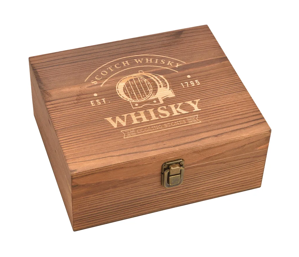 Whisky Geschenk-Set Mit 2 Gläsern, Eiswürfeln Aus Edelstahl, Zange, Samtbeutel In Einer Schönen Holzbox 8 Whisky Geschenk-Set Mit 2 Gläsern, Eiswürfeln Aus Edelstahl, Zange, Samtbeutel In Einer Schönen Holzbox – Bild 8