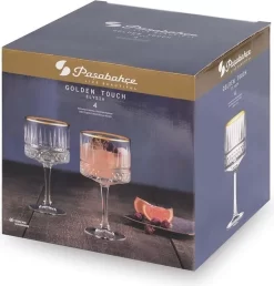 Pasabahce Pasabahace Elysia Golden Touch Kelchglas 4er Set Weingläser, Cocktails, 500 Ml -Küchenkochgeschirr Geschäft 96c4f16f4d29a803e7b95b87303c3f2c