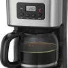Clatronic KA 3642 Kaffeefiltermaschine Für 12-14 Tassen 1,5 L, Programmierbare 24-Stunden LCD-Digital-Zeitschaltuhr, Edelstahlfront