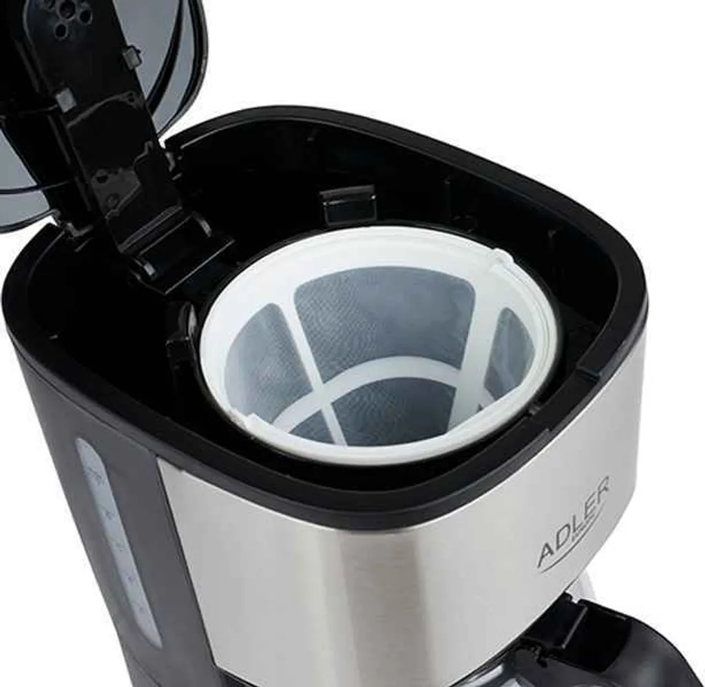 Adler AD-4407 Tropfkaffeemaschine 8 Tassen, Edelstahl, BPA-frei, 550 W, 550 W, 0,7 Liter, Schwarz Und Grau 3 Adler AD-4407 Tropfkaffeemaschine 8 Tassen, Edelstahl, BPA-frei, 550 W, 550 W, 0,7 Liter, Schwarz Und Grau – Bild 3