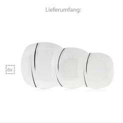 Sänger SÄNGER Porzellan Geschirrset Bilgola Black Lines, Tafelservice 18 Teilig Für 6 Personen 10 Sänger SÄNGER Porzellan Geschirrset Bilgola Black Lines, Tafelservice 18 Teilig Für 6 Personen -Küchenkochgeschirr Geschäft 9de7f4b4c7e7ca0643a51a4523ce2a5b