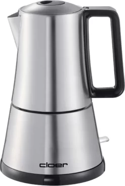 Cloer 5928 - Elektrische Mokkatasse - Gemahlener Kaffee - 365 W - Edelstahl