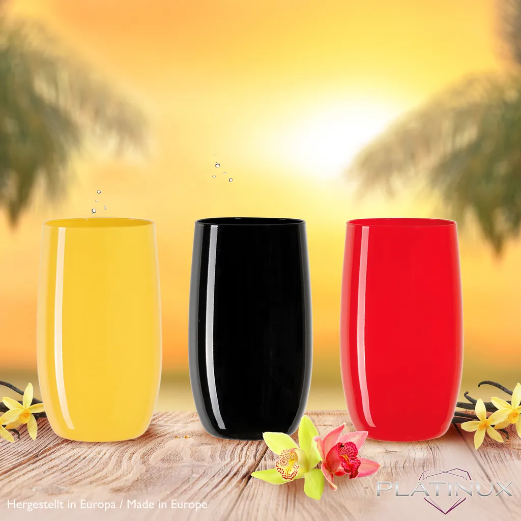 Bunte Elegante Trinkgläser 320ml (max. 400ml) Set 6 Teilig Wassergläser Saftgläser 3 Bunte Elegante Trinkgläser 320ml (max. 400ml) Set 6 Teilig Wassergläser Saftgläser – Bild 3