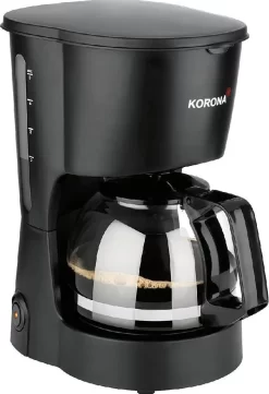 KORONA Kaffeeautomat Glas 5 Tassen Schwarz