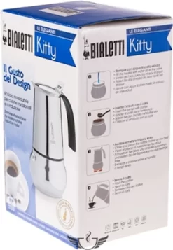 Bialetti Espressokocher Kitty 10 Tassen Inkl. 100g Perfetto Moka Classico -Küchenkochgeschirr Geschäft a8c91be8738c981c33f04c053fdb2357