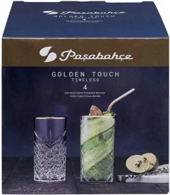 Pasabahce Timeless Golden Touch 4tlg Trinkglas Glas Tumbler 450ml 52800 -Küchenkochgeschirr Geschäft a97f8e2ea01400069f238c59bb634c03
