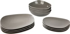 LIKE.BY Villeroy & Boch Organic Taupe Tellerset 12tlg Geschirr Service Porzellan