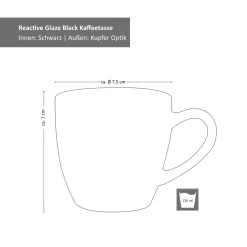 18tlg. Kaffeeservice Reactive Glaze Grey Black Steingut Teller Tasse Schwarz -Küchenkochgeschirr Geschäft ab11be30194274b46f5feb74be632ed8