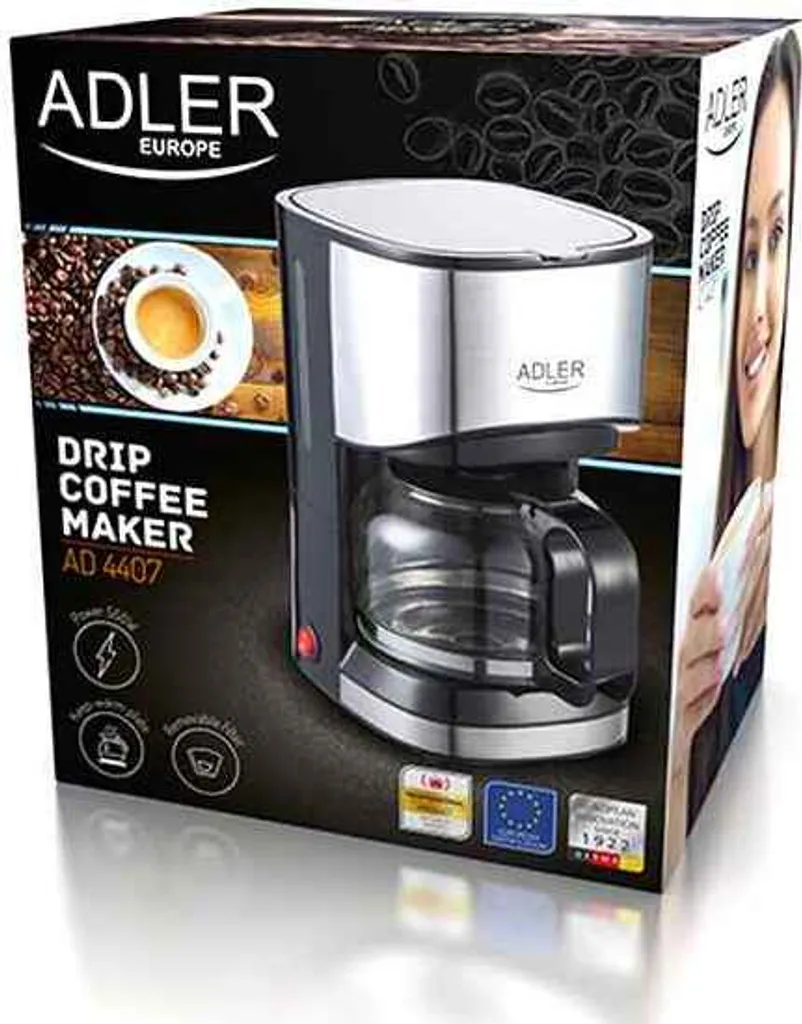 Adler AD-4407 Tropfkaffeemaschine 8 Tassen, Edelstahl, BPA-frei, 550 W, 550 W, 0,7 Liter, Schwarz Und Grau 4 Adler AD-4407 Tropfkaffeemaschine 8 Tassen, Edelstahl, BPA-frei, 550 W, 550 W, 0,7 Liter, Schwarz Und Grau – Bild 4