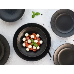 CreaTable 33320 Tafelservice Rondo Schiefer Für 6 Personen, Steinzeug, Schwarz (1 Set, 12-teilig) 17 CreaTable 33320 Tafelservice Rondo Schiefer Für 6 Personen, Steinzeug, Schwarz (1 Set, 12-teilig) -Küchenkochgeschirr Geschäft adf9345cdee657cff85fb35757bafbc5