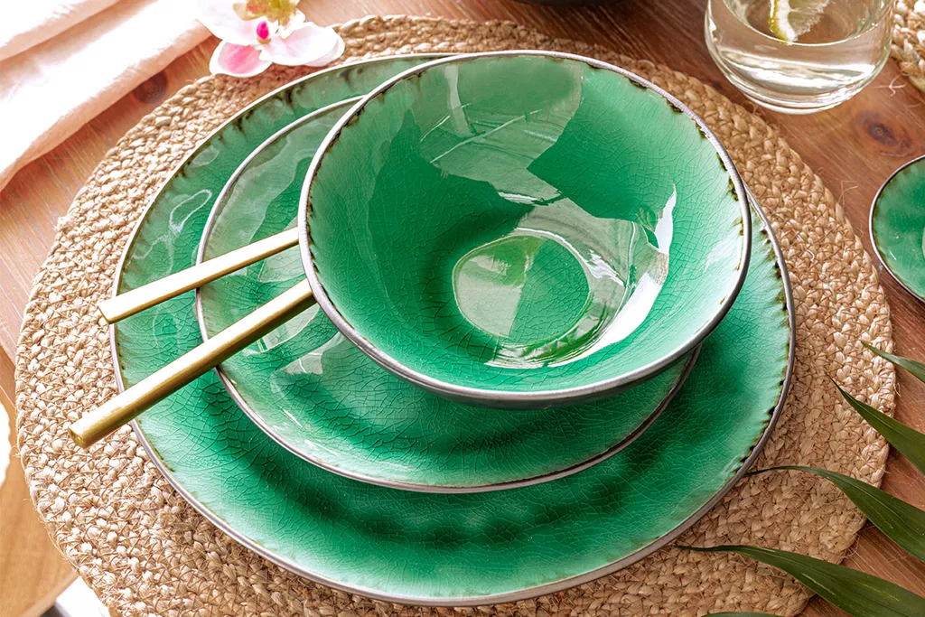 Sänger SÄNGER Steingut Geschirrset Palm Beach, Tafelservice & Servierplatten Set 23 Teilig Für 4 Personen 3 Sänger SÄNGER Steingut Geschirrset Palm Beach, Tafelservice & Servierplatten Set 23 Teilig Für 4 Personen – Bild 3