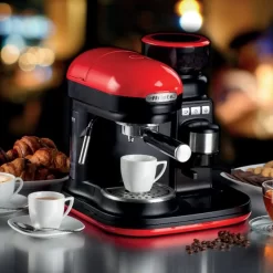 Ariete Siebträger-Espressomaschine Moderna Mit Kaffeemühle Und Aufschäumdüse, Rot/schwarz -Küchenkochgeschirr Geschäft b7e000d89ab7c7767163b9b6635b1b2d