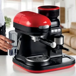 Ariete Siebträger-Espressomaschine Moderna Mit Kaffeemühle Und Aufschäumdüse, Rot/schwarz -Küchenkochgeschirr Geschäft b91ad0b066da96f40f74f4ed70f124e8