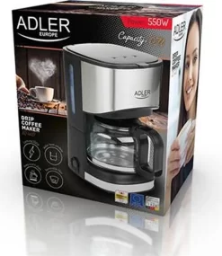 Adler AD-4407 Tropfkaffeemaschine 8 Tassen, Edelstahl, BPA-frei, 550 W, 550 W, 0,7 Liter, Schwarz Und Grau 14 Adler AD-4407 Tropfkaffeemaschine 8 Tassen, Edelstahl, BPA-frei, 550 W, 550 W, 0,7 Liter, Schwarz Und Grau -Küchenkochgeschirr Geschäft bedd89606f961d97d22e3c08ef146c30