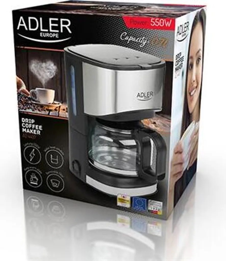 Adler AD-4407 Tropfkaffeemaschine 8 Tassen, Edelstahl, BPA-frei, 550 W, 550 W, 0,7 Liter, Schwarz Und Grau 5 Adler AD-4407 Tropfkaffeemaschine 8 Tassen, Edelstahl, BPA-frei, 550 W, 550 W, 0,7 Liter, Schwarz Und Grau – Bild 5