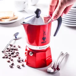Bialetti Rainbow, Italienische Espresso-Kaffeemaschine, Aluminium, 3 Tassen, Rot 19 Bialetti Rainbow, Italienische Espresso-Kaffeemaschine, Aluminium, 3 Tassen, Rot -Küchenkochgeschirr Geschäft c08f80816e6fde859465bbe20dcf3714