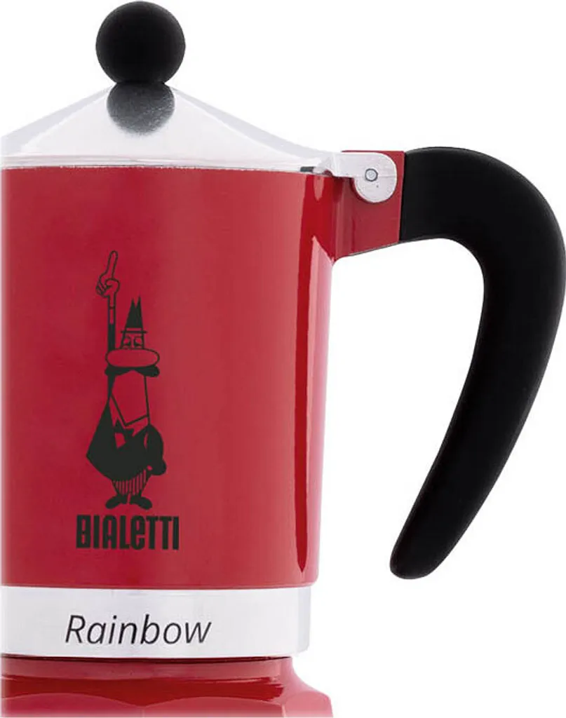 Bialetti Rainbow, Italienische Espresso-Kaffeemaschine, Aluminium, 3 Tassen, Rot 3 Bialetti Rainbow, Italienische Espresso-Kaffeemaschine, Aluminium, 3 Tassen, Rot – Bild 3