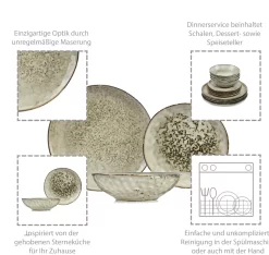 Sänger SÄNGER Steingut Geschirrset Pompei, Tafelservice 12 Teilig Für 4 Personen -Küchenkochgeschirr Geschäft c47a81ce037377b189b091d3e02b4f36