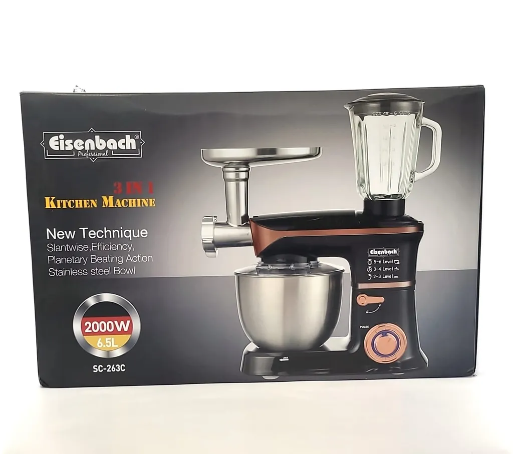 Eisenbach Teig-/Küchenmaschine 3in1 (SC263C) 3 Eisenbach Teig-/Küchenmaschine 3in1 (SC263C) – Bild 3