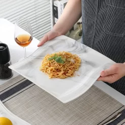 MALACASA, Serie Flora, 32 Tlg. Marmor Porzellan Geschirrset Kombiservice Tafelservice Mit 6 Schalen, 6 Dessertteller, 6 Suppenteller, 6 Speiseteller, 6 Becher Und 2 Rechteckige Servierplatte -Küchenkochgeschirr Geschäft d5d416aa662f184215b8f2ab9c79f477