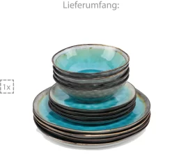 Sänger SÄNGER Steingut Geschirrset Capri, Tafelservice 12 Teilig Für 4 Personen -Küchenkochgeschirr Geschäft d60a775dbef7aa2dc55fb473b994f083