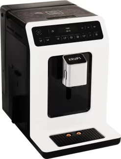 Krups Evidence EA8901 Freistehende Vollautomatische Espressomaschine 2,3L 2Tassen White - Kaffeemaschine (Freistehend, Espressomaschine, 2,3 L, Integriertes Mahlwerk, 1450 W, Weiß)