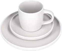 18tlg. Kaffeeservice Lea 6 Personen Kuchenteller Kaffee-Tasse Weiß Steingut -Küchenkochgeschirr Geschäft d68a023a2735f1be4a05a487480debb9
