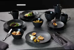 Frühstücksset 18 Tlg. Kitwe Schwarz